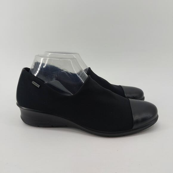 Ecco Goretex Sz 39 (US 8-8.5) Black Slip On Women's Loafers - Picture 11 of 14